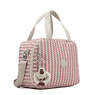 Miyo Printed Lunch Bag, Strawberry Pink Tonal Zipper, small