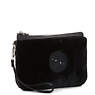Kira Faux Fur Wristlet, Black, small