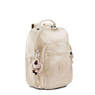 Seoul Small Metallic Backpack, Spicy Gold, small