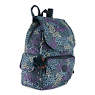 City Pack Printed Backpack, Blue Red Silver Block, small