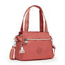 Elysia Shoulder Bag, Pink Mermaid Embossed, small