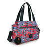 Elysia Printed Shoulder Bag, Aqua Blossom, small