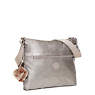 Wren Embossed Metallic Handbag, Black Grey  CBM, small