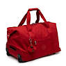 Art on Wheels Rolling Tote Bag, Beet Red, small