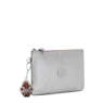 Viv Metallic Pouch, Smooth Silver Metallic, small