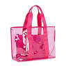 Jacey Extra Large Clear Barbie Tote Bag, Power Pink Translucent, small