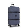 Spontaneous Large Printed Rolling Luggage, 3D K Blue, small