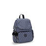 City Zip Mini Printed Backpack, 3D K Blue, small