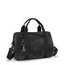 Bina Medium Lacquered Shoulder Bag, Jet Black Glam, small