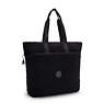 Glynn Sherpa Tote Bag, Black Fuzz, small