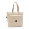 Glynn Sherpa Tote Bag, Natural Fuzz, small