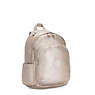 Delia Metallic Backpack, Metallic Glow, small