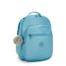 Seoul Extra Large Metallic 17" Laptop Backpack, Aqua Tides Metallic, small