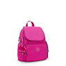 City Zip Mini Backpack, Glowing Fuchsia, small