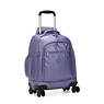 Zea Metallic 15" Laptop Rolling Backpack, Gentle Lilac Block, small
