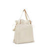 Elmar Smooth Satin Tote Bag, Simply Beige, small