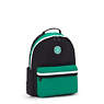 Damien Medium Laptop Backpack, Deep Green Black Block, small