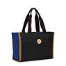 Nalo Tote Bag, Black Blue Beige, small