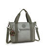 Jayla Small Metallic Tote Bag, Moon Grey Metallic, small