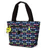 Jerimiah Printed Tote Bag, Nocturnal Satin, small