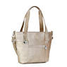 Alexandra Metallic Tote Bag, Champagne Metallic, small