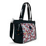 New Shopper Small Printed Handbag, Blue Lilac, small