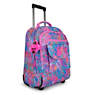 Sanaa Large Printed Rolling Backpack, Pink Sands, small