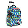 Sanaa Large Printed Rolling Backpack, Soft Metallic Glow, small