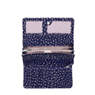 New Teddi Printed Snap Wallet, Tie Dye Blue Lacquer, small