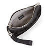 Kira Faux Fur Wristlet, Black, small