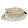 Creativity Small Metallic Pouch, Beige Pearl, small