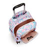 New Zea 15" Printed Laptop Rolling Backpack, Aqua Flowers, small