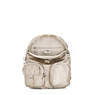 Lovebug Small Metallic Backpack, Cloud Metal, small