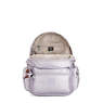 Ezra Metallic Backpack, Frosted Lilac Metallic, small