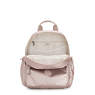 Maisie Metallic Diaper Backpack, Metallic Rose, small