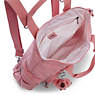 Alvy 2-in-1 Convertible Tote Bag Backpack, Strawberry Pink Tonal Zipper, small