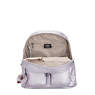 Fiona Medium Metallic Backpack, Frosted Lilac Metallic, small