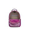 Seoul Small Metallic Tablet Backpack, Dramatic Blooms, small