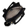 Tensi Shoulder Bag, Jet Black Satin, small