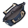 Asseni Mini Printed Tote Bag, Endless Blue Embossed, small