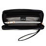 Alia Wristlet Wallet, Black Sateen, small