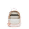 Seoul Small Metallic Tablet Backpack, Pink Shine, small