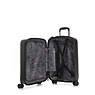 Curiosity Small 4 Wheeled Rolling Luggage, Black Grey Mix, small