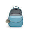 Seoul Large Metallic 15" Laptop Backpack, Aqua Tides Metallic, small