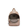 Delia Compact Metallic Convertible Backpack, Rose Gold Metallic, small