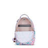 Seoul Small Printed Tablet Backpack, Aqua Flowers, small