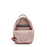 Seoul Small Metallic Tablet Backpack, Pale Rose Metallic, small