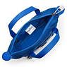 Art Compact Crossbody Bag, Satin Blue, small