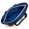 Nalo Tote Bag, Black Blue Beige, small
