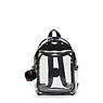Jacinta Clear Backpack, Jet Black Fun, small